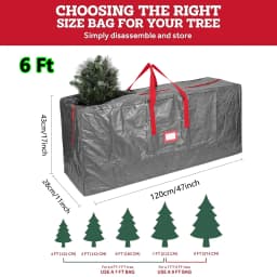 Christmas Tree Storage Bag, Fits 4FT to 9FT Artificial Trees, Waterproof Xmas Storage Box with Durable Handles