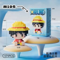 Hot Sun God Nika Luffy Micro Building Block Chopper Ace Buggy 3D Anime Model Assembly Mini Bricks Figure Toys For Gift