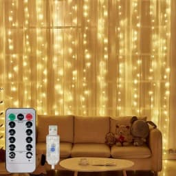 LED Fairy String Curtain Light 3/4/6M Christmas Lights 8 Mode Remote USB Festoon Christmas Decor For Home Holiday New Year Lamp