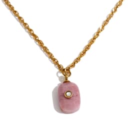 Yhpup New Arrivals Natural Stone Rectangle Triangle Necklace Pendant Exclusive