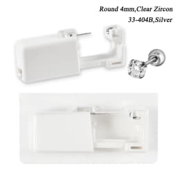 1PC 24K Gold Plated Earring Disposable Ear Piercing Unit Nickel Free Ear Studs with Ball Clasp Safety NO PAIN Piercer Machine