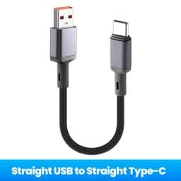 0.15M 0.25M 0.5M Short Elbow USB Type C Cable 66W USB A To Type C Fast Charging Cable for iphone 15 16 Huawei Samsung Xiaomi