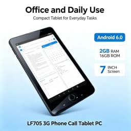 7 INCH 2GB RAM 16GB ROM LF705 3G Phone Call Tablet PC Android 6.0 MTK8735 Quad-Core 2 X Sim Card 1024 X 600 Pixels
