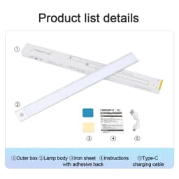 LED Night Light 20/30/40/50CM Motion Sensor Wireless USB Cabinet Night Light Wardrobe Lamp For Kitchen Cabinet Bedroom Wardrobe