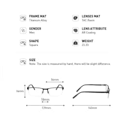 MERRYS DESIGN Titanium Alloy Glasses Frame For Men Women Square Half Frame Acetate Legs Myopia Prescription Eyeglasses S2612