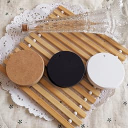 50pcs 5cm Round Labels Paper Card Hang Tags Blank Kraft Paper Cards for Jewelry Packaging DIY Wedding Party Couples Lovers Gifts