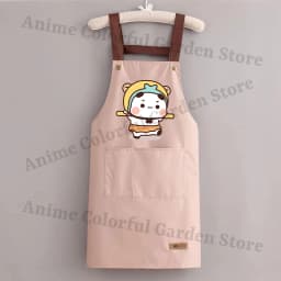 Bubu Dudu Kitchen Waterproof Oil Resistant Apron for Men Women Anime Fashion Aprons Cooking Solid Color Hotel Work Clothes Gifts