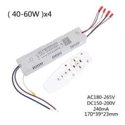 LED Driver 40-60Wx4 240W 2.4G APP & Remote Control, Dimming and Color-Changeable Lighting Transformer For Chandelier LED Tape