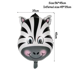 3D Elephant Giraffe Tiger Lion Head Animal Foil Balloon Jungle Safari Birthday Party Decorations Kids Gift Toy Helium Air Globos