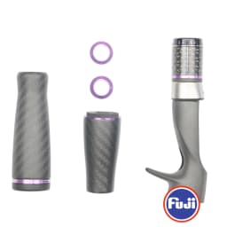 Pro Bomesh 1Set Fuji ECS 16 Reel Seat 4Axis Locking Nut Carbon Fiber Split Grip Casting Handle Kit DIY Fishing Rod Accessory