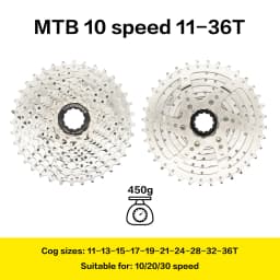 ThinkRider 8 9 10 11 Speed Velocidade Bicycle Cassette Mountain Bike MTB Freewheel Sprocket 36T 40T 42T 46T 50T 52T for Shimano