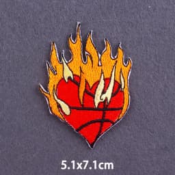 Flame Letters Stickers Iron On Patches For Clothing Thermoadhesive Patches Punk Skull Embroidered Patches On Clothes Badges DIY