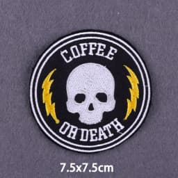 Flame Letters Stickers Iron On Patches For Clothing Thermoadhesive Patches Punk Skull Embroidered Patches On Clothes Badges DIY