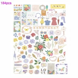 Creative Path Christmas Scrapbooking Die Cuts Cute Flower Decorative Journaling Paper Die Cut Ephemera Embellishments For Crafts