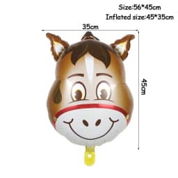 3D Elephant Giraffe Tiger Lion Head Animal Foil Balloon Jungle Safari Birthday Party Decorations Kids Gift Toy Helium Air Globos