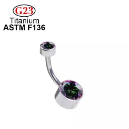 G23 Titanium 5A Round Zircon Belly Button Rings Body Piercing Internal Thread Navel Piercing Belly Ring Body Jewelry For Women