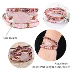 Unique Mix Strands Leather Bracelet Multicolor Natural Stone Woven Wrap Bracelets Bohemian Bracelet Drops Hipping