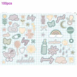 Creative Path Christmas Scrapbooking Die Cuts Cute Flower Decorative Journaling Paper Die Cut Ephemera Embellishments For Crafts