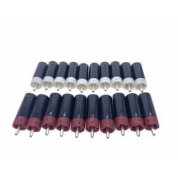 High Quality Hifi DIY Star Line Silver Plated / Gold Plated Tellurium Copper RCA Plug Connector 20pcs