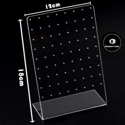 1PC Acrylic 72 Holes Earrings Show Plastic Display For Selling Clear Stand Showcase Earrings Personal Ear Studs Storage Rack