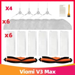 For Xiaomi Viomi V3 Max Robot Vacuum Cleaner Main Side Brush Hepa Filter Mop Rag Replacement Spare Parts Accessories V-RVCLM27B