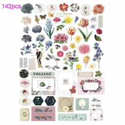 Creative Path Christmas Scrapbooking Die Cuts Cute Flower Decorative Journaling Paper Die Cut Ephemera Embellishments For Crafts