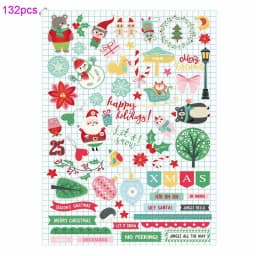Creative Path Christmas Scrapbooking Die Cuts Cute Flower Decorative Journaling Paper Die Cut Ephemera Embellishments For Crafts