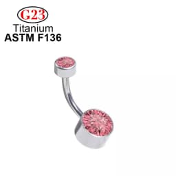 G23 Titanium 5A Round Zircon Belly Button Rings Body Piercing Internal Thread Navel Piercing Belly Ring Body Jewelry For Women