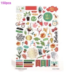 Creative Path Christmas Scrapbooking Die Cuts Cute Flower Decorative Journaling Paper Die Cut Ephemera Embellishments For Crafts