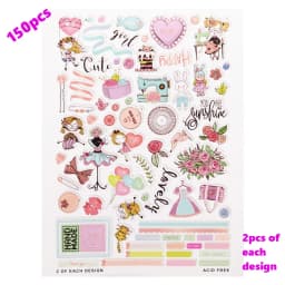 Creative Path Christmas Scrapbooking Die Cuts Cute Flower Decorative Journaling Paper Die Cut Ephemera Embellishments For Crafts