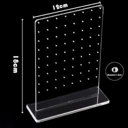 1PC Acrylic 72 Holes Earrings Show Plastic Display For Selling Clear Stand Showcase Earrings Personal Ear Studs Storage Rack