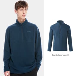 GOLDEN CAMEL Men's Jackets Polar Plus Soft Casual Fleece Jacket for Men Autumn Winter Stand-up Collar Sweater Sweatshirt Clothes