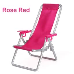 Mini Doll Beach Chair Foldable Deckchair 1:6 Scale Playing House Garden Bench Dollhouse Furniture Toy Accessories Gifts