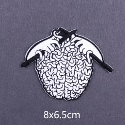 Flame Letters Stickers Iron On Patches For Clothing Thermoadhesive Patches Punk Skull Embroidered Patches On Clothes Badges DIY