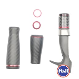 Pro Bomesh 1Set Fuji ECS 16 Reel Seat 4Axis Locking Nut Carbon Fiber Split Grip Casting Handle Kit DIY Fishing Rod Accessory