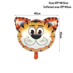 3D Elephant Giraffe Tiger Lion Head Animal Foil Balloon Jungle Safari Birthday Party Decorations Kids Gift Toy Helium Air Globos