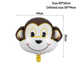 3D Elephant Giraffe Tiger Lion Head Animal Foil Balloon Jungle Safari Birthday Party Decorations Kids Gift Toy Helium Air Globos