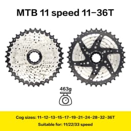 ThinkRider 8 9 10 11 Speed Velocidade Bicycle Cassette Mountain Bike MTB Freewheel Sprocket 36T 40T 42T 46T 50T 52T for Shimano
