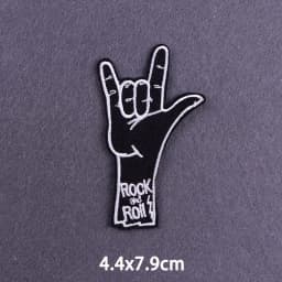 Flame Letters Stickers Iron On Patches For Clothing Thermoadhesive Patches Punk Skull Embroidered Patches On Clothes Badges DIY