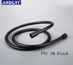 PVC High Pressure Silver & Black Smooth Shower Hose For Bathroom Handheld Head Flexible Plumbing Anti Winding GI/2 Universal