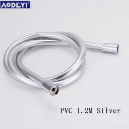 PVC High Pressure Silver & Black Smooth Shower Hose For Bathroom Handheld Head Flexible Plumbing Anti Winding GI/2 Universal