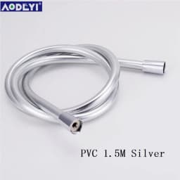 PVC High Pressure Silver & Black Smooth Shower Hose For Bathroom Handheld Head Flexible Plumbing Anti Winding GI/2 Universal