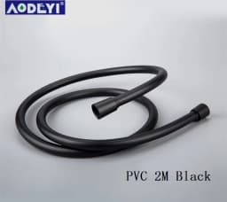 PVC High Pressure Silver & Black Smooth Shower Hose For Bathroom Handheld Head Flexible Plumbing Anti Winding GI/2 Universal