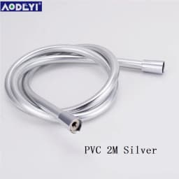 PVC High Pressure Silver & Black Smooth Shower Hose For Bathroom Handheld Head Flexible Plumbing Anti Winding GI/2 Universal