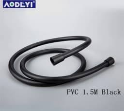 PVC High Pressure Silver & Black Smooth Shower Hose For Bathroom Handheld Head Flexible Plumbing Anti Winding GI/2 Universal