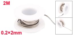 Uxcell Nichrome Flat Heater Wire For Heating Elements 1M 2M Length 0.15mm/0.2mm Thickness 3mm 4mm 6mm 8mm 10mm 12mm Width