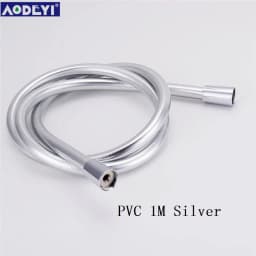 PVC High Pressure Silver & Black Smooth Shower Hose For Bathroom Handheld Head Flexible Plumbing Anti Winding GI/2 Universal