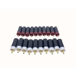 High Quality Hifi DIY Star Line Silver Plated / Gold Plated Tellurium Copper RCA Plug Connector 20pcs