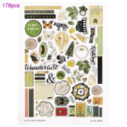 Creative Path Christmas Scrapbooking Die Cuts Cute Flower Decorative Journaling Paper Die Cut Ephemera Embellishments For Crafts