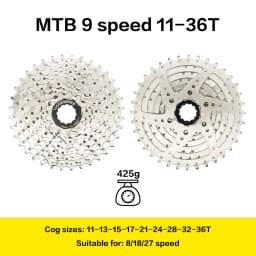 ThinkRider 8 9 10 11 Speed Velocidade Bicycle Cassette Mountain Bike MTB Freewheel Sprocket 36T 40T 42T 46T 50T 52T for Shimano